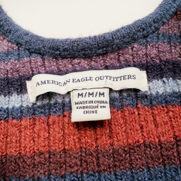 AEO Striped Ribbed Knit V-Neck Sweater Cami - Picture 6 of 7